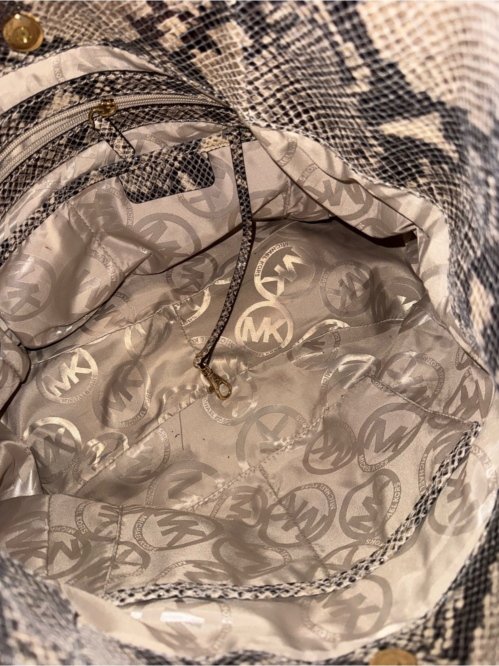 Michael Kors Snakeskin Hobo Bag - Picture 4 of 4